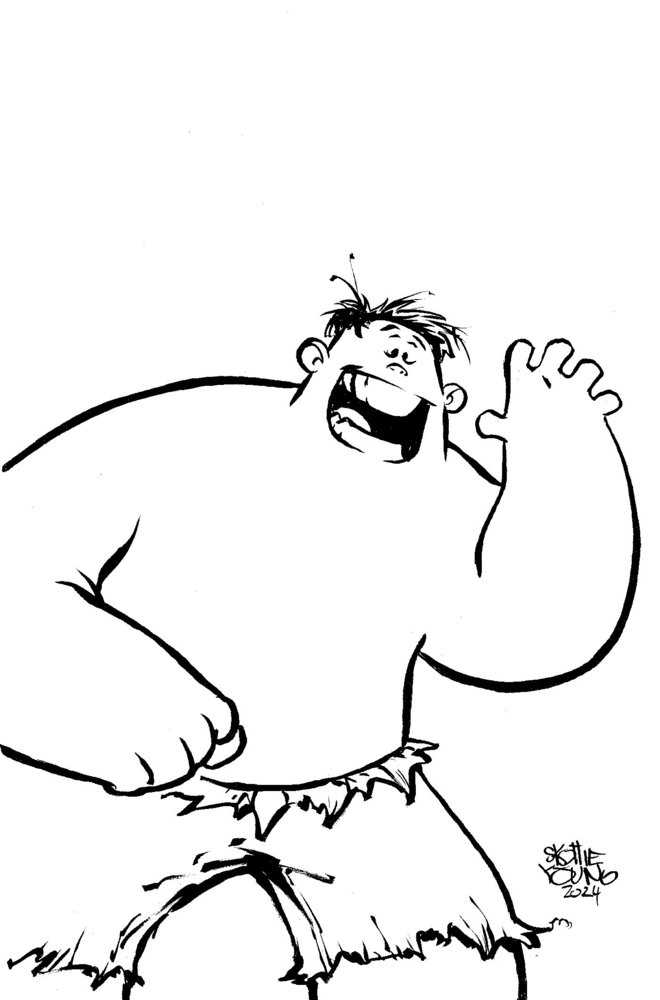 Incredible Hulk #13 Skottie Young'S Big Marvel Virgin Black And White Variant