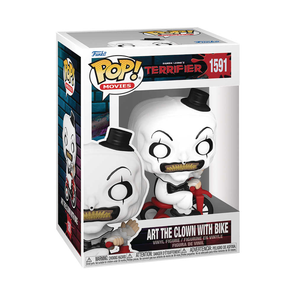 Pop! #1591 Movies Terrifier Art The Clown W Bike Vinyl Figure