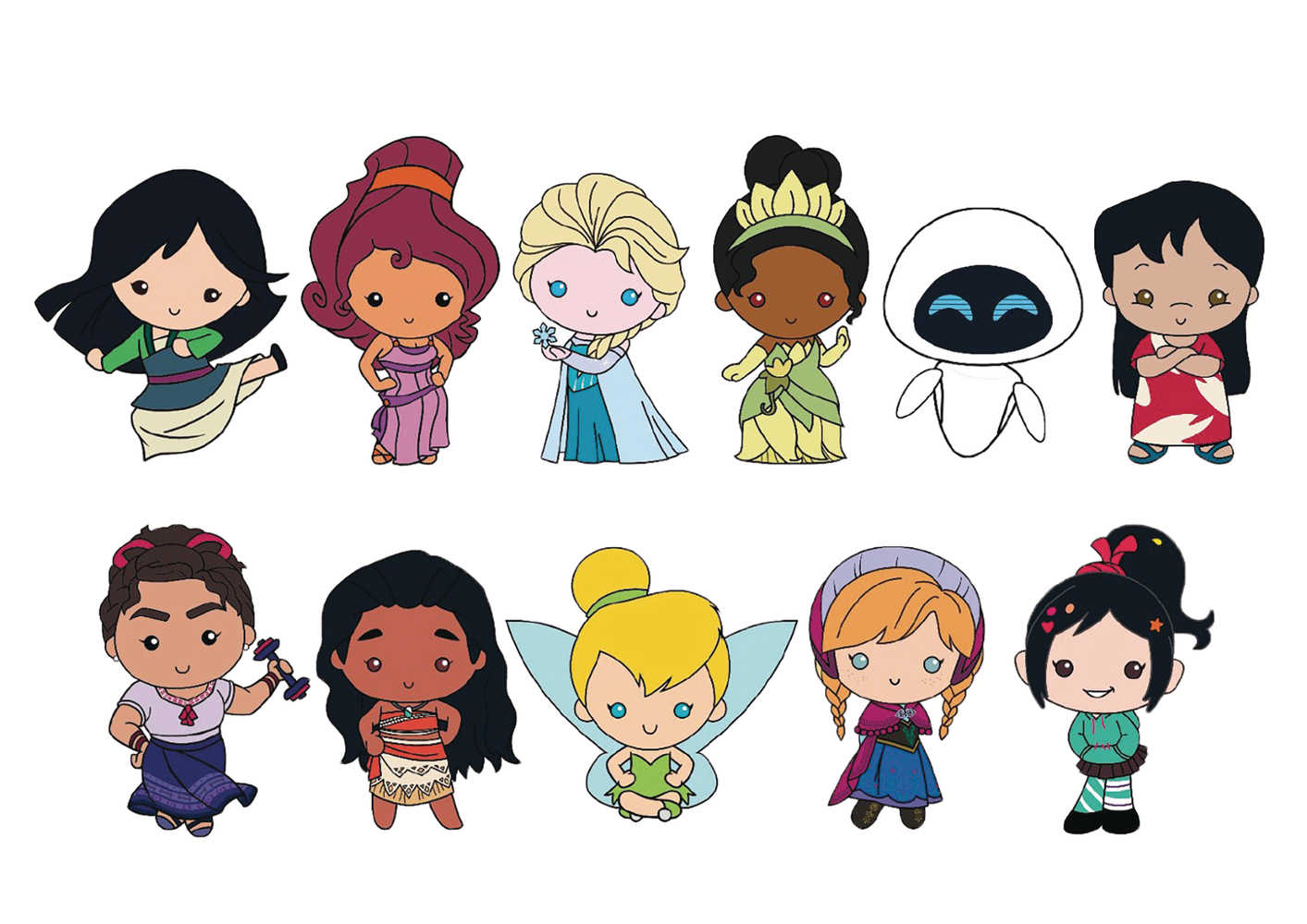 Disney Girl Power 3D Foam Bag Clip 24pc Blind Mystery Box Display