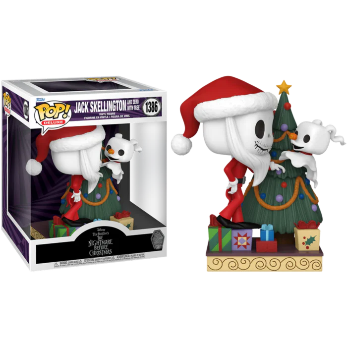 Pop! #1386 The Nightmare Before Christmas 30th Anniversary Jack and Zero with Tree Deluxe