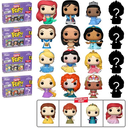 Funko Bitty Pop! Disney Princesses Mini-Figure 4-Pack