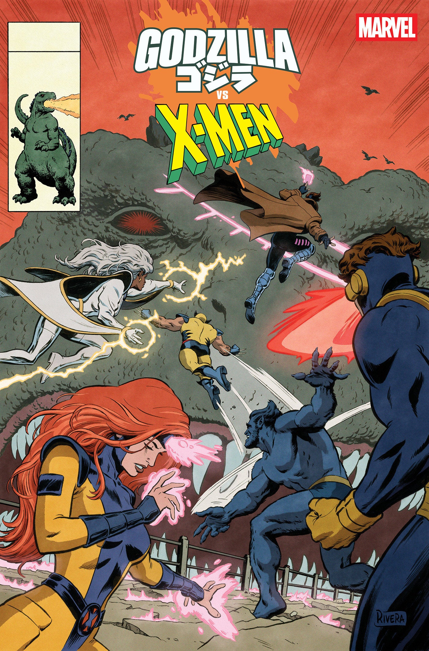 Godzilla vs X-Men #1 Godzilla King Of Monsters Homage Variant