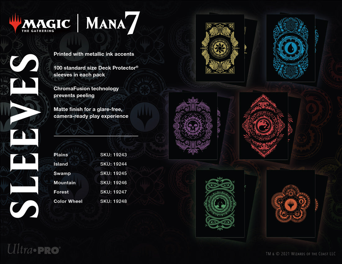 MTG: Matte Deck Protector Sleeves (100 ct) - Mana Theme, Series 7