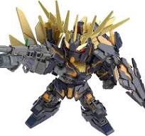 Bandai SD Gundam Cross Silhouette Unicorn Gundam 02 Banshee (Destroy Mode) & Banshee Norn Parts Set Plastic Model (LN)