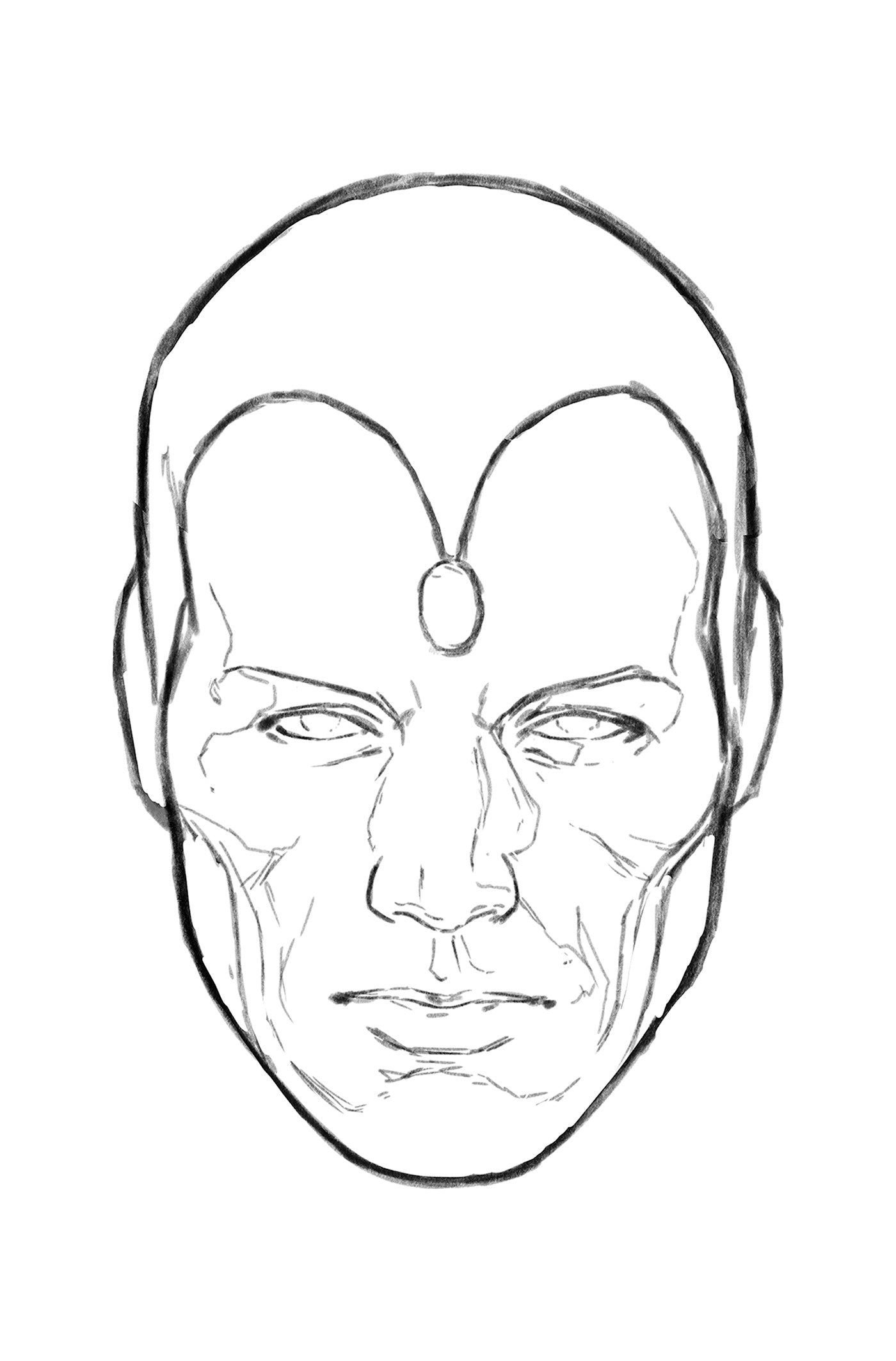 Avengers: Twilight #4 Mark Brooks Headshot Full Art Sketch Variant