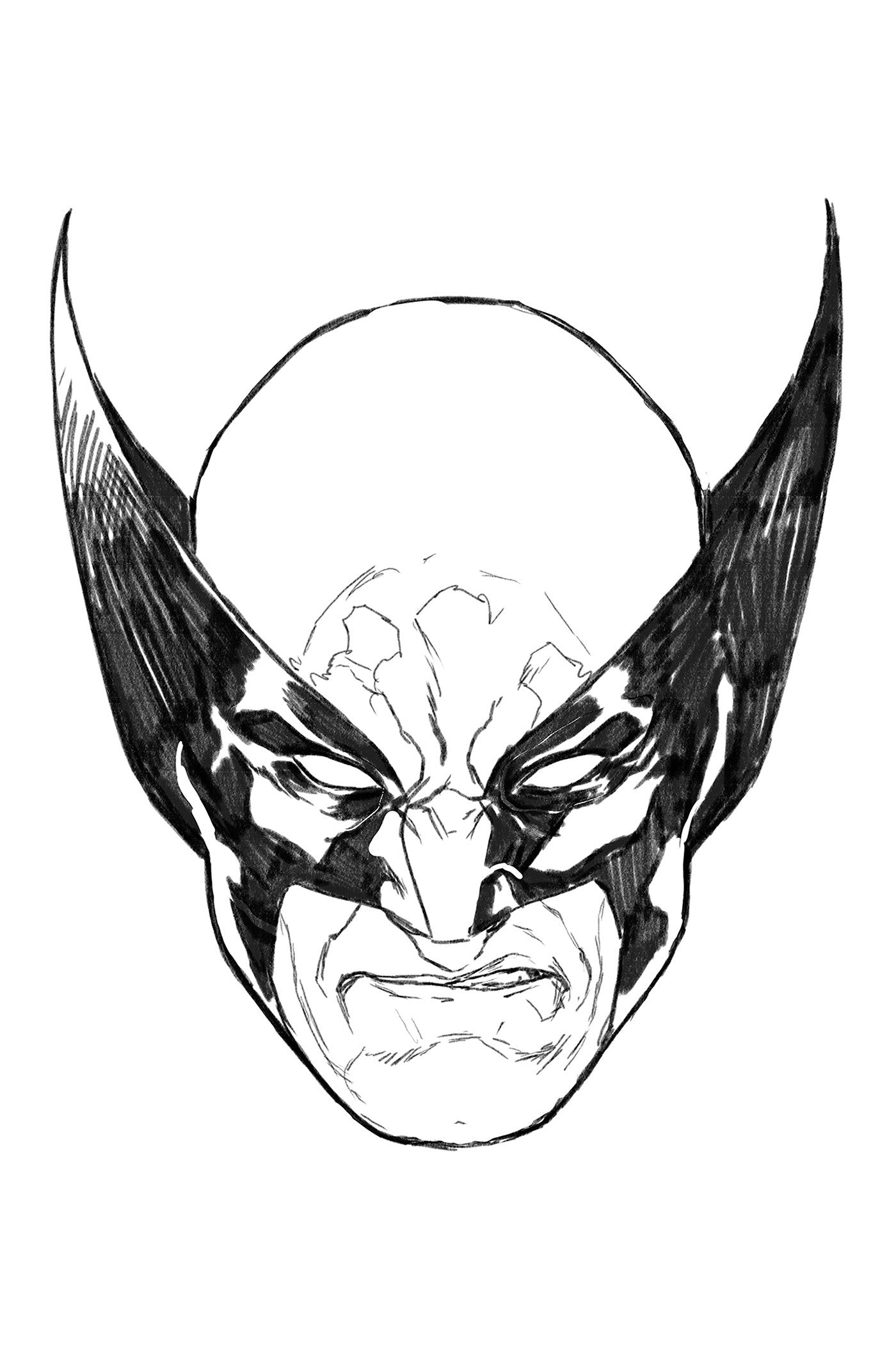 Wolverine #45 Mark Brooks Headshot Full Art Sketch Variant