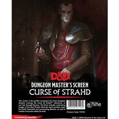 D&D 5e: DM Screen- Curse of Strahd