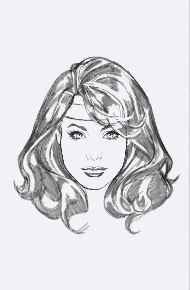 G.O.D.S. #6 Mark Brooks Headshot Full Art Sketch Variant