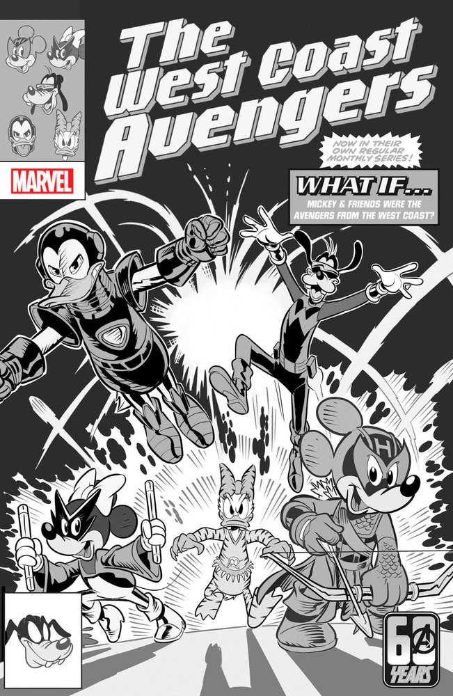 Amazing Spider-Man #47 Alessandro Pastrovicchio Disney What If? Black And White Variant