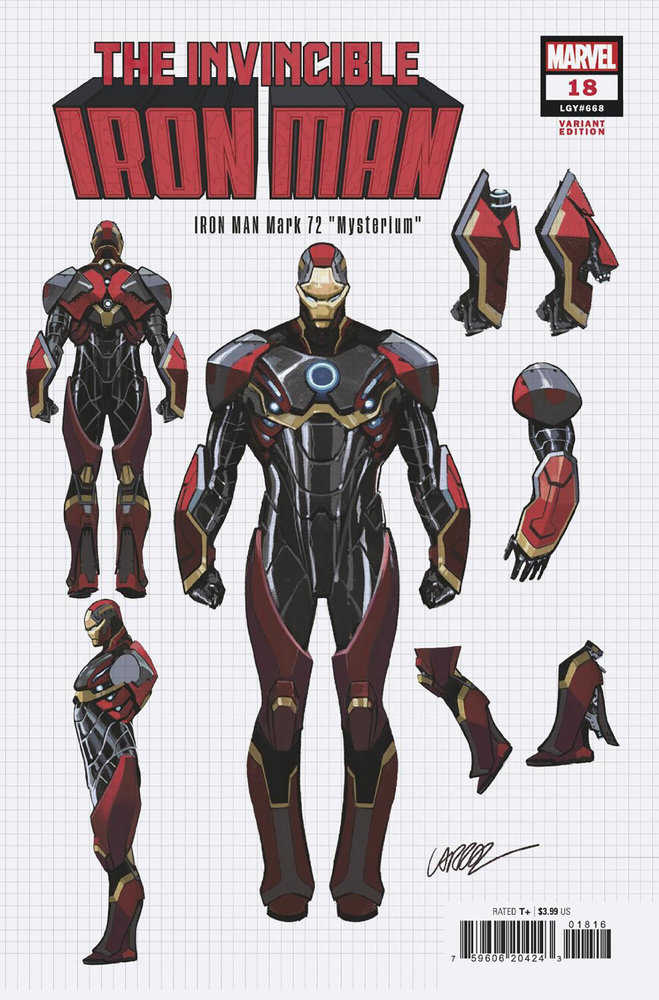 Invincible Iron Man #18 Pepe Larraz Design Variant [Fhx]