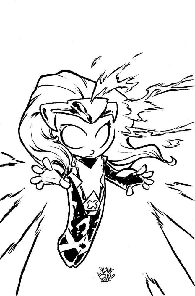 X-Men: Blood Hunt - Jubilee #1 Skottie Young'S Big Marvel Virgin Black And White Variant [Bh]