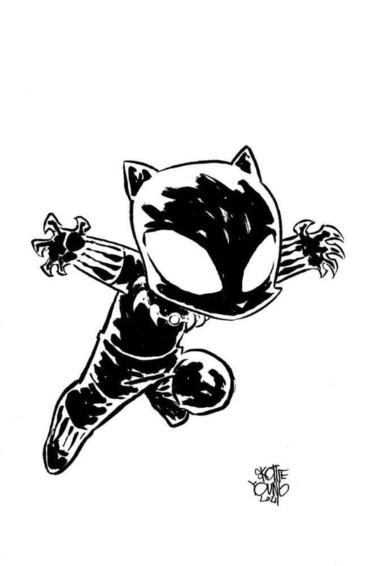 Avengers #15 Skottie Young'S Big Marvel Virgin Black And White Variant [Bh]