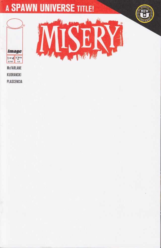 Spawn Misery #1 (Of 4) Cover C Blank Sketch Cover