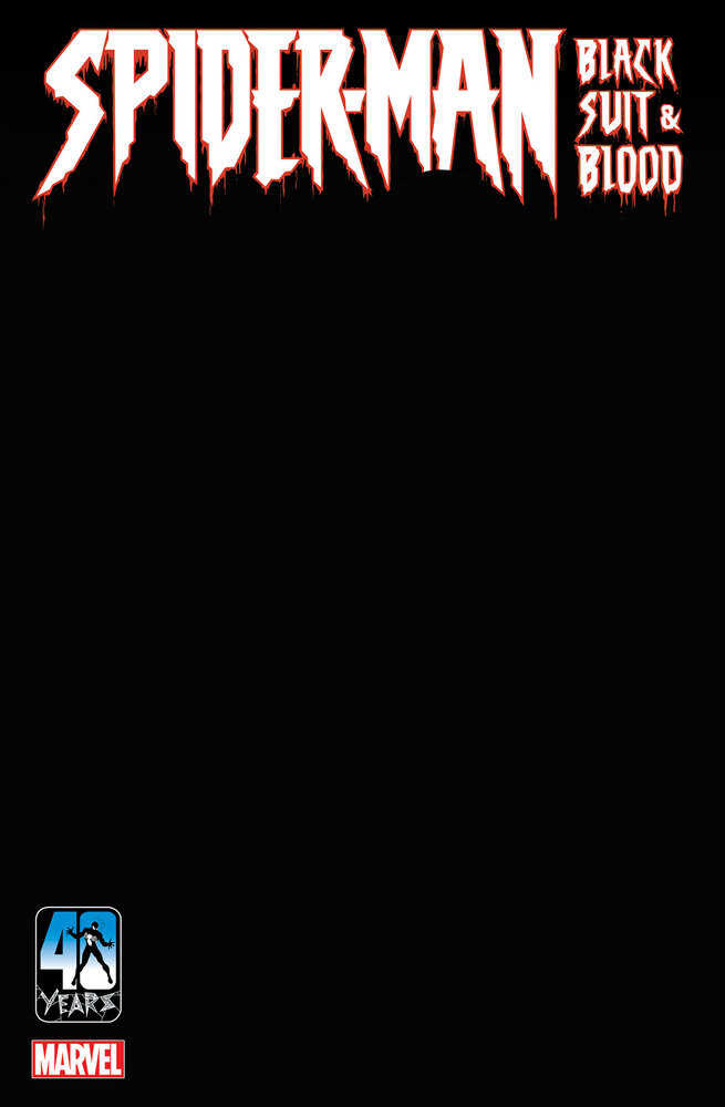 Spider-Man Black Suit And Blood #1 (Of 4) Black Blank Variant