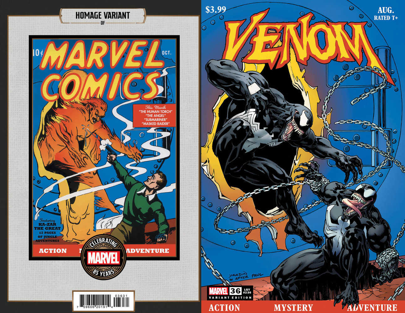 Venom #36 David Yardin Marvel 85th Anniversary Homage Variant