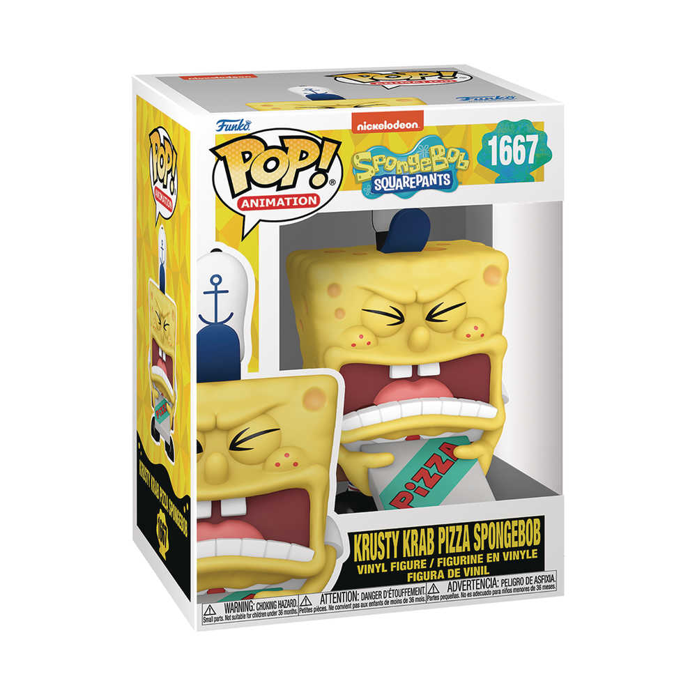 Pop! #1667 TV Spongebob Squarepants 25th Spongebob W Pizza Vinyl Figure