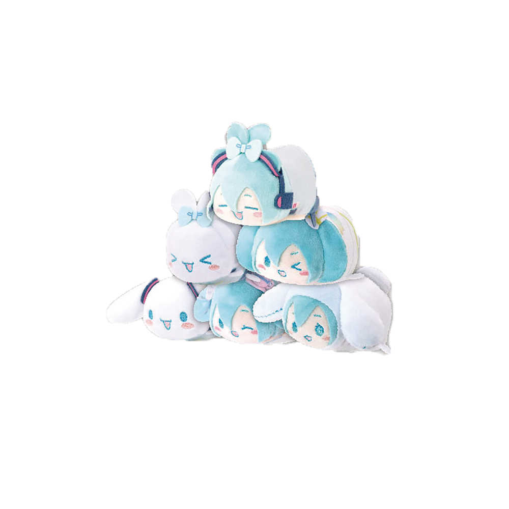 Sanrio Cinnamoroll Miku Hatsune Laying Plush 6pc Blind Mystery Box Display