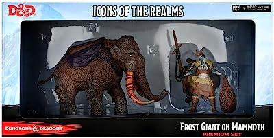 D&D Icons of The Realms Miniatures: Snowbound Frost Giant & Mammoth Premium Set