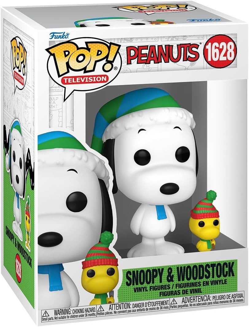 Pop! #1628 & Buddy Charlie Brown Christmas Snoopy W Woodstockin Figure