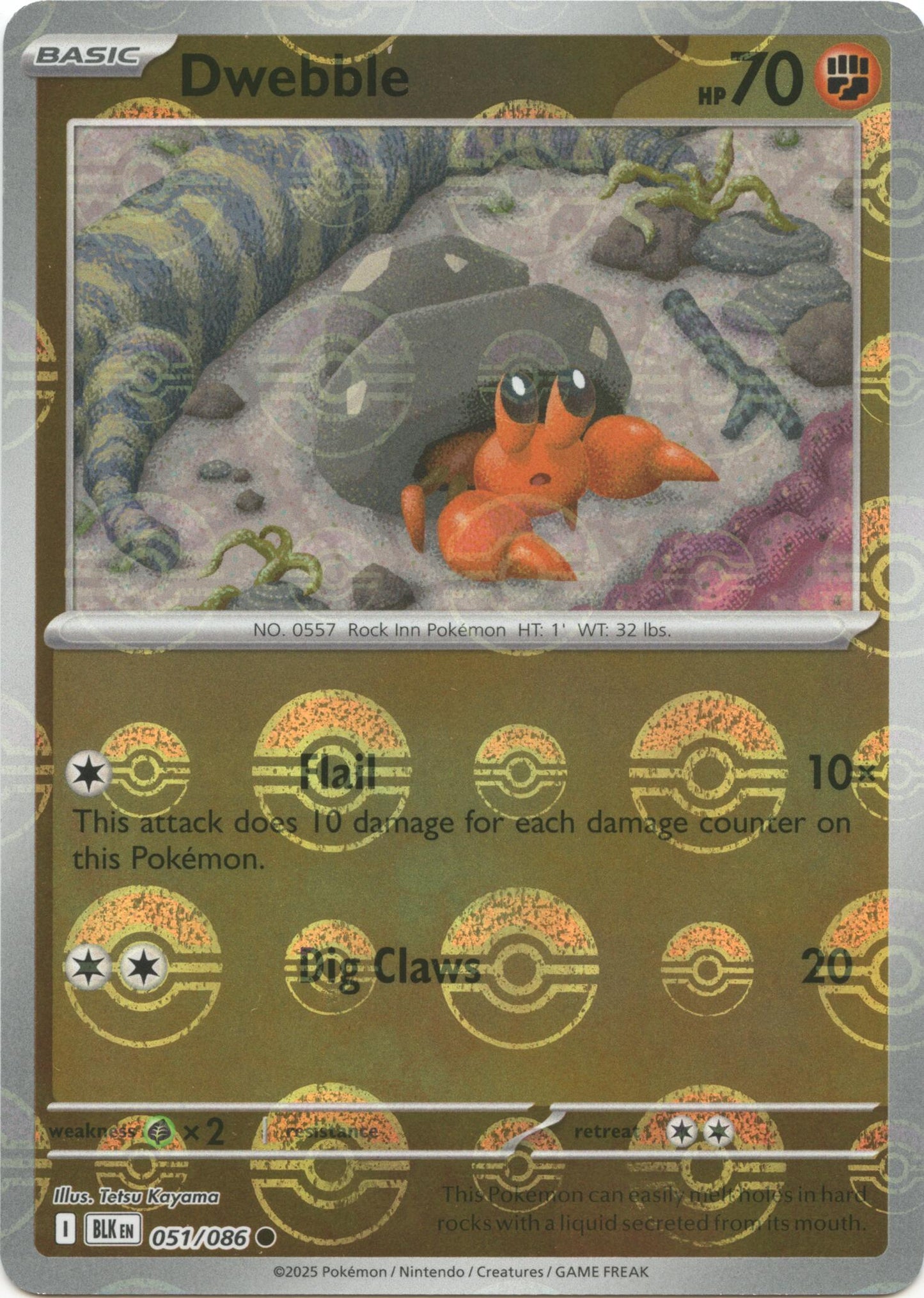 Dwebble (051/086) (Poke Ball Pattern) [Scarlet & Violet: Black Bolt]