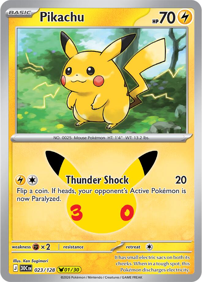 Pikachu (023/128) [Mega Evolution: 30th Celebration]