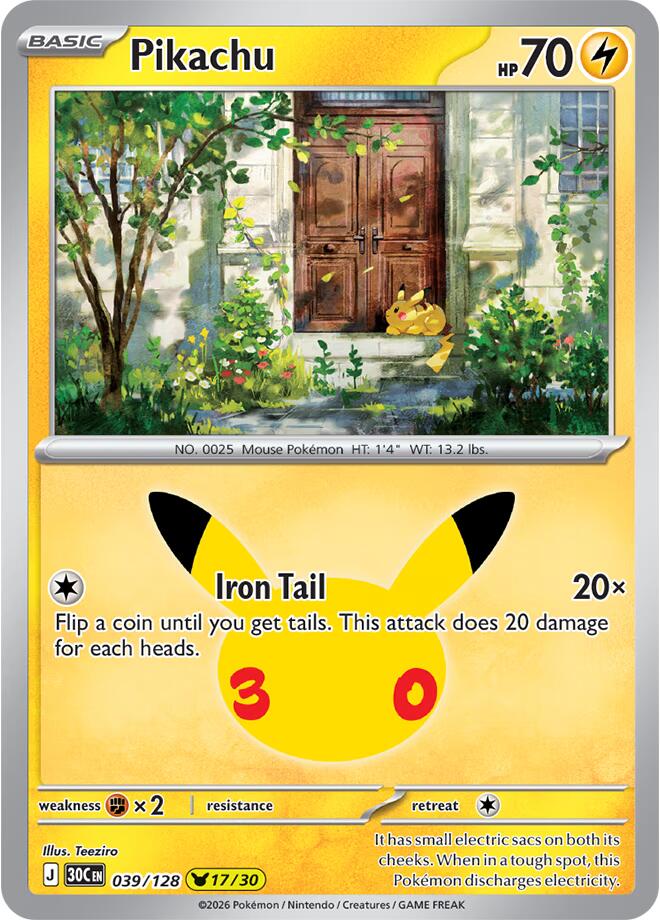 Pikachu (039/128) [Mega Evolution: 30th Celebration]
