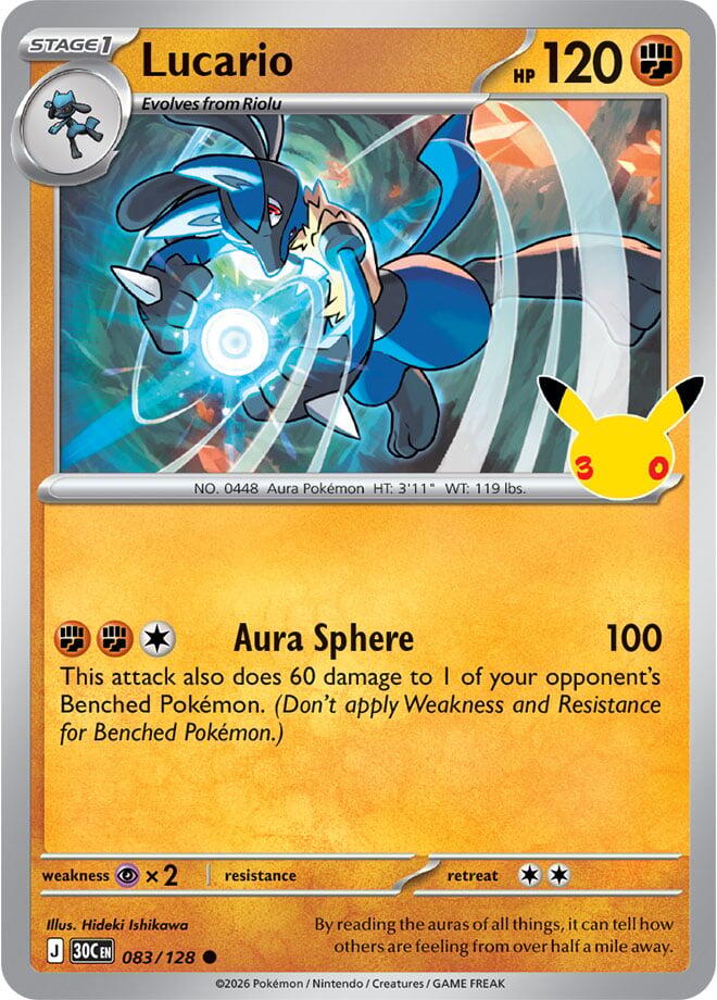Lucario (083/128) [Mega Evolution: 30th Celebration]