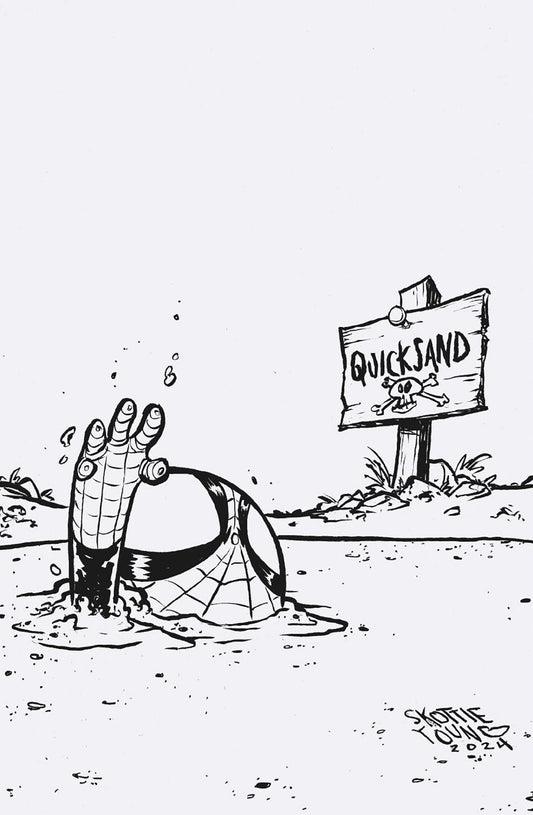 Amazing Spider-Man #68 Skottie Young 8 Deaths Of Spider-Man Black And White Full Art Variant