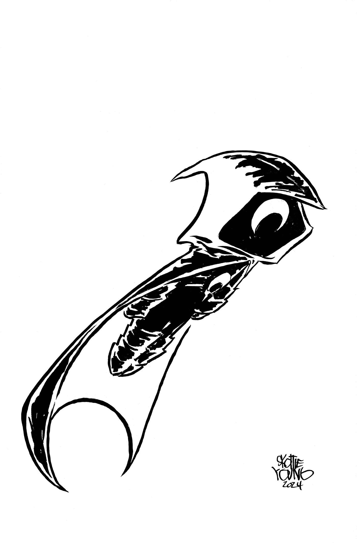 Vengeance Of The Moon Knight #6 Skottie Young'S Big Marvel Virgin Black And Whit E Variant [Bh]
