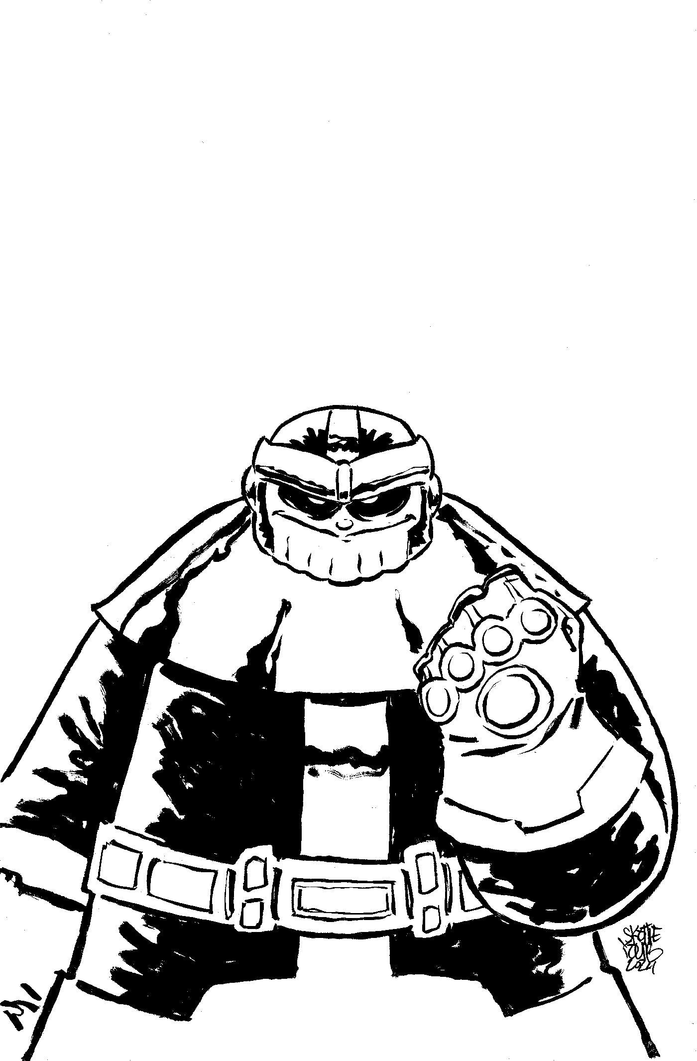 Thanos Annual #1 Skottie Young'S Big Marvel Virgin Black And White Variant [Iw]