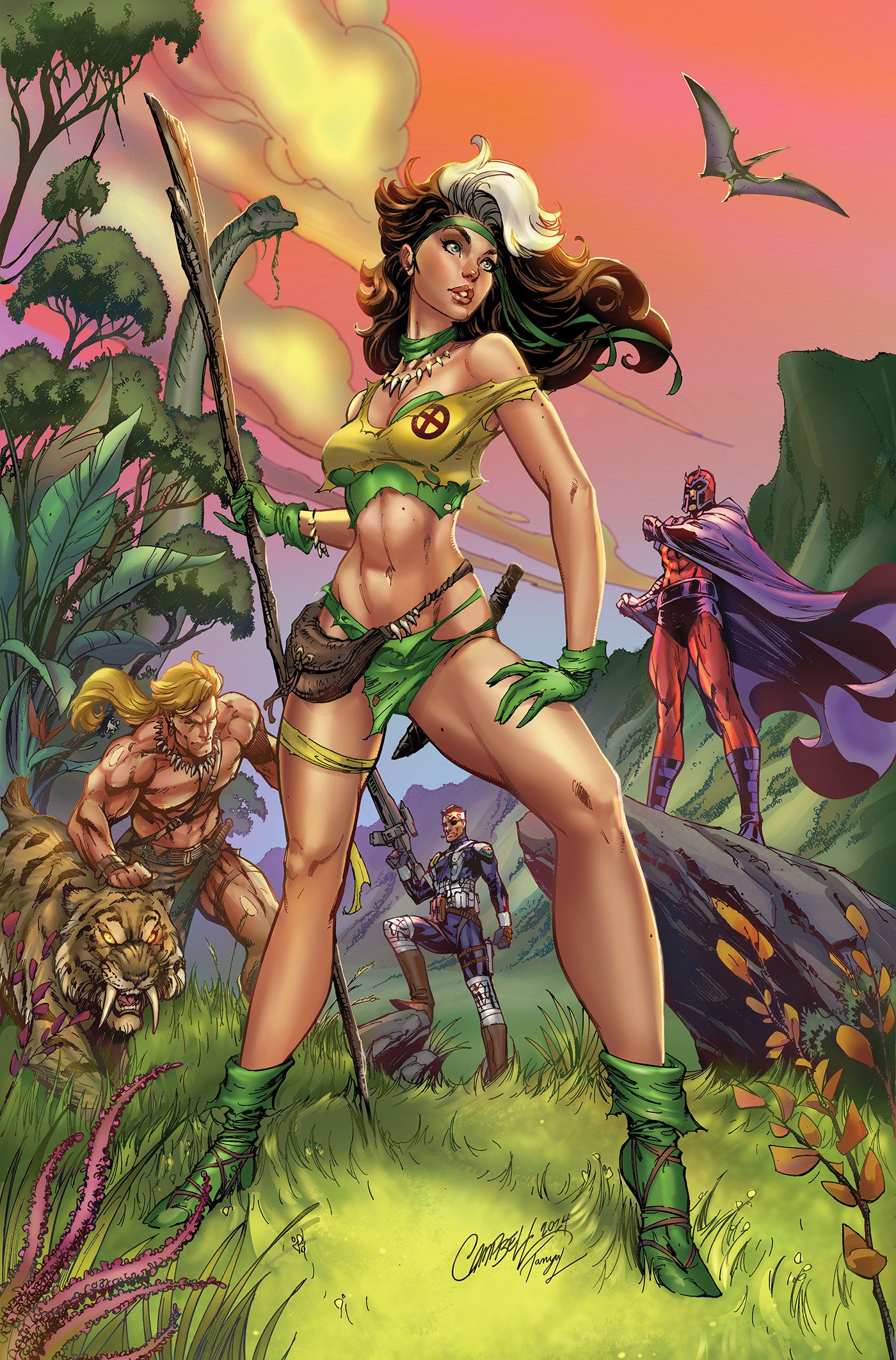Rogue: The Savage Land #1 J. Scott Campbell Rogue Full Art Variant