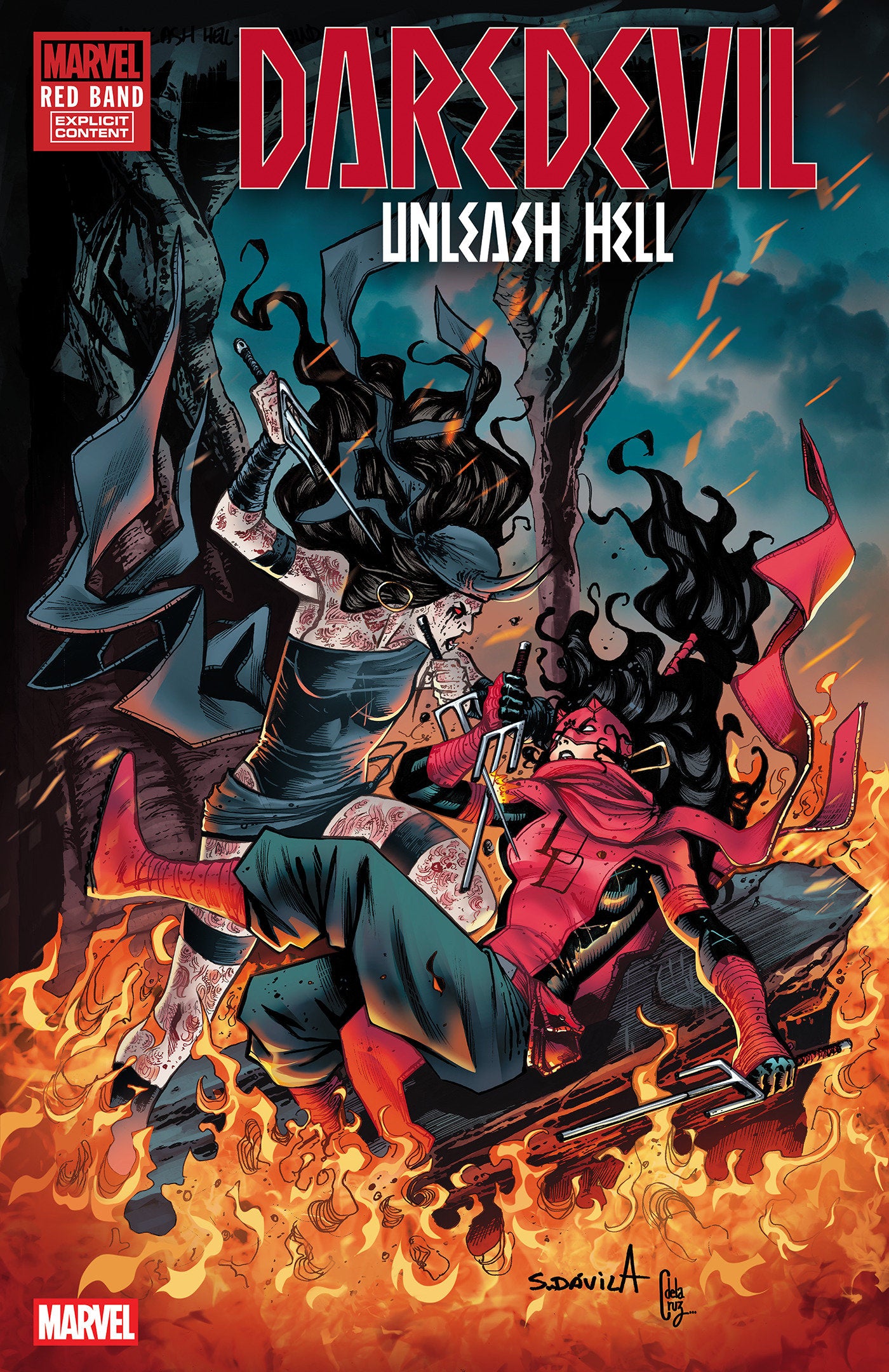 Daredevil Unleash Hell Red Band #4 (Of 5) Davila Variant (Polyba
