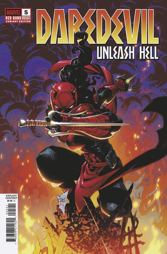 Daredevil Unleash Hell Red Band #5 (Of 5) Tan Variant (Polybag)