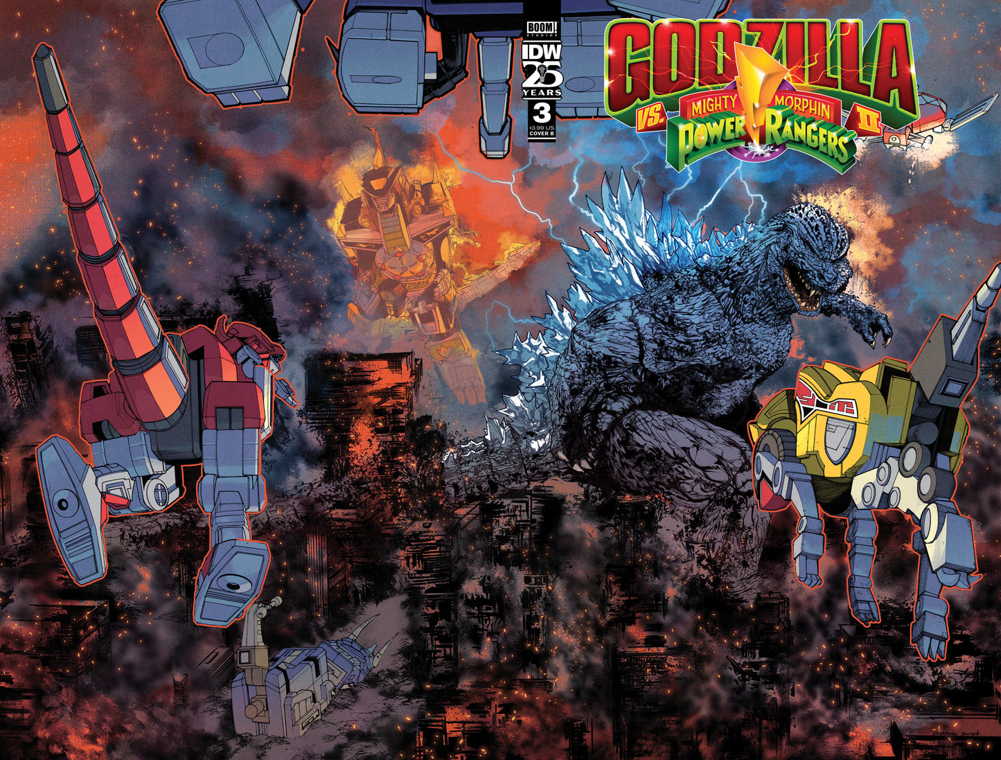 Godzilla vs. The Mighty Morphin Power Rangers II #3 Variant B (Sanchez)