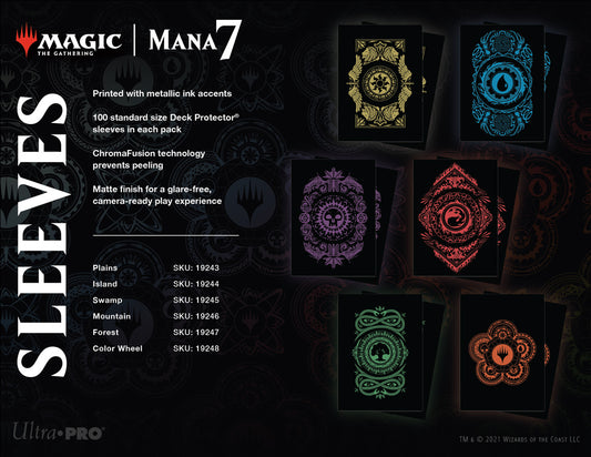 MTG: Matte Deck Protector Sleeves (100 ct) - Mana Theme, Series 7