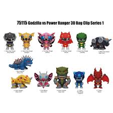 Godzilla vs. Mighty Morphin Power Rangers 3D Foam Bag Clip