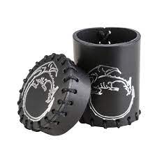 Dice Cup: Dragon Black Leather