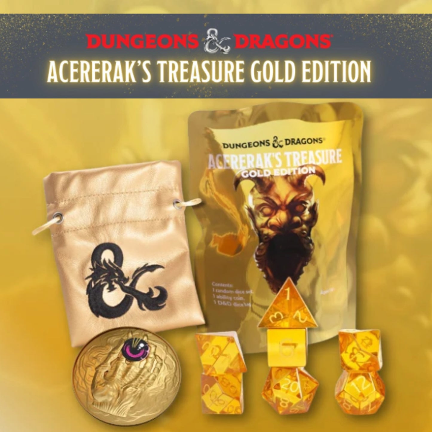 Acererak's Treasure, Gold Edition - Blind Bag Dice Set