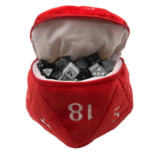 D20 Plush Dice Bag
