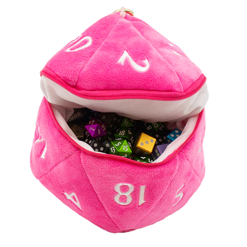D20 Plush Dice Bag