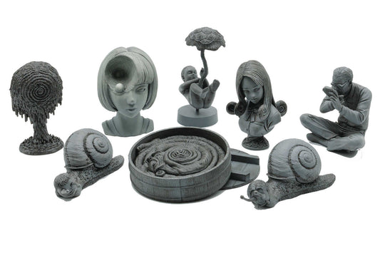 Junji Ito Uzumaki Pocket Curse 8pc Mini Figure Blind Mystery Box Display