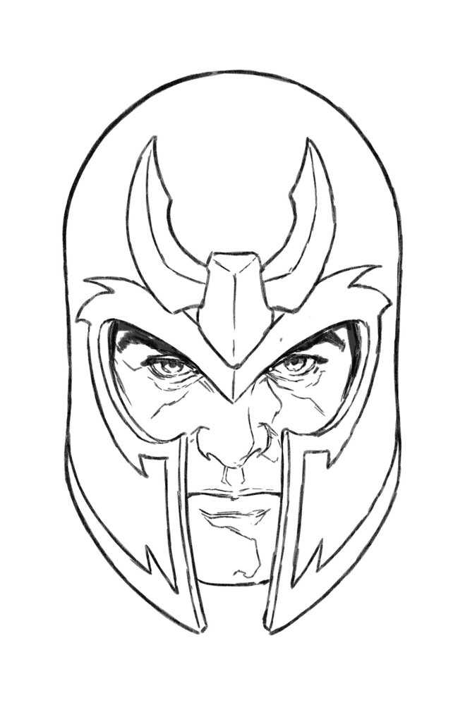 Resurrection Of Magneto #3 Mark Brooks Headshot Full Art Sketch Variant [Fhx]