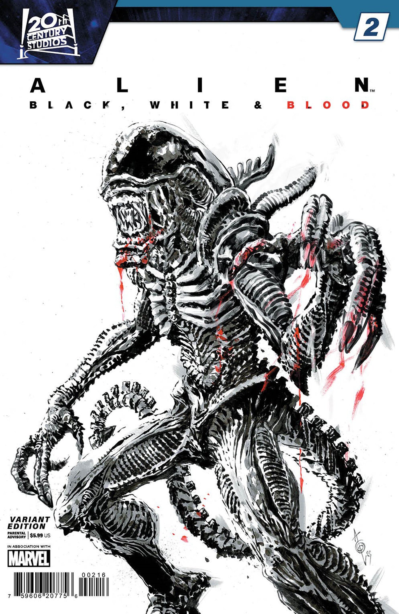 Alien: Black, White & Blood #2 Alan Quah Variant