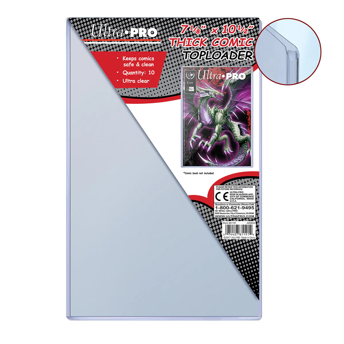 UltraPro Comic Toploader - 10 pack